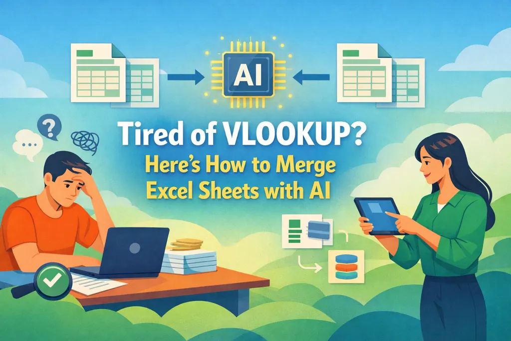 厌倦VLOOKUP？AI合并Excel表格指南