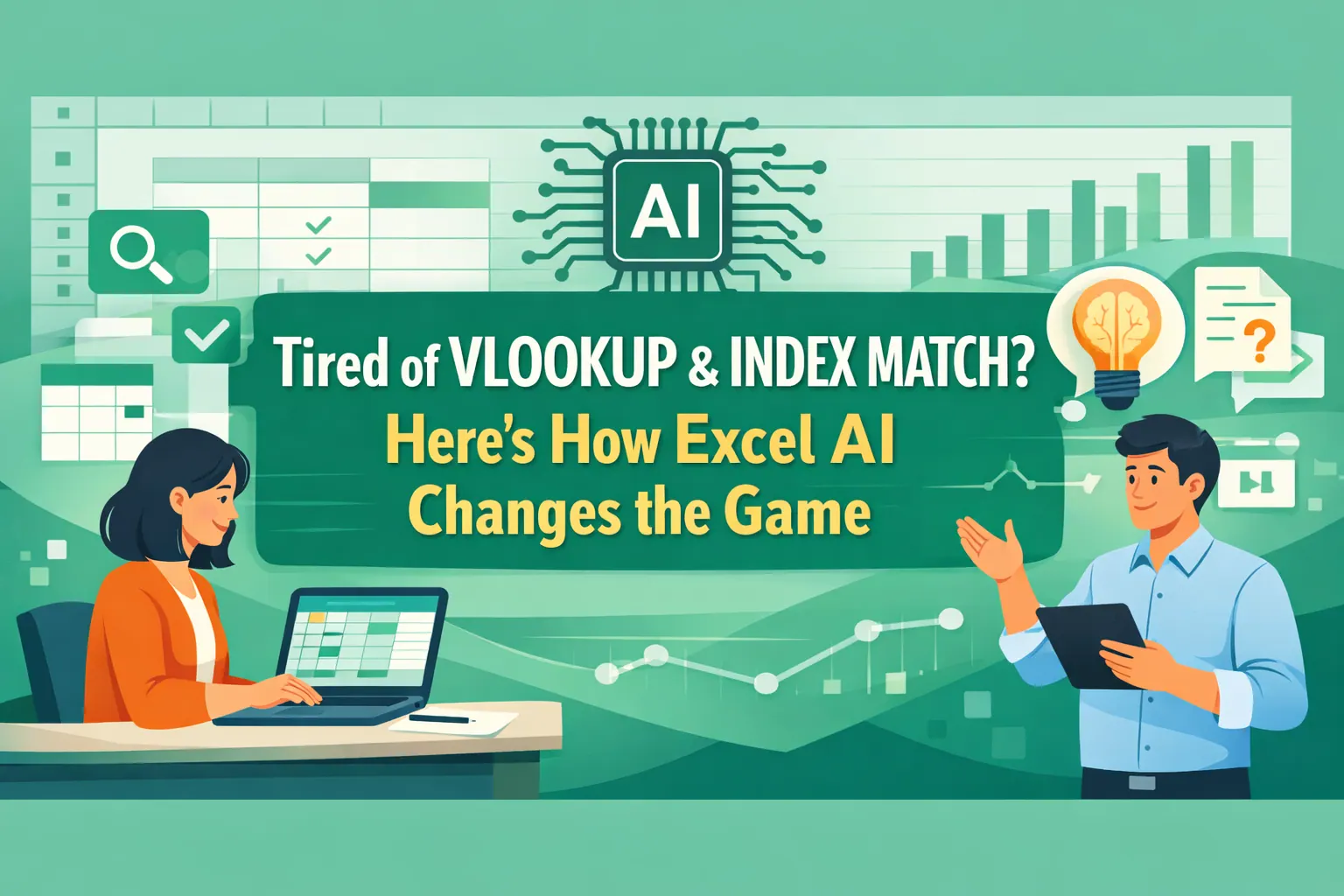 厌倦了VLOOKUP和INDEX MATCH？匡优Excel AI如何改变游戏规则