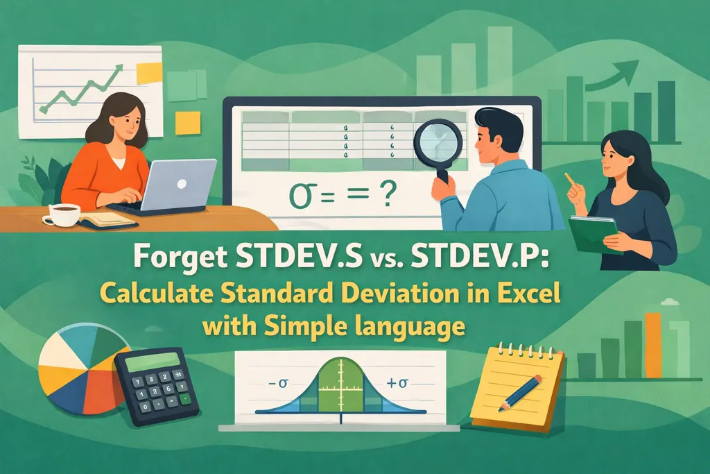 告别 STDEV.S 与 STDEV.P:用简单语言在 Excel 中计算标准差 告别 STDEV.S 与 STDEV.P:用简单语言在 Excel 中计算标准差