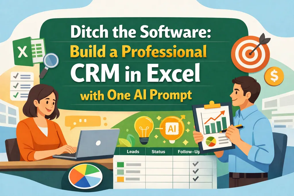 抛开软件：用一个 AI 提示在 Excel 中构建专业 CRM