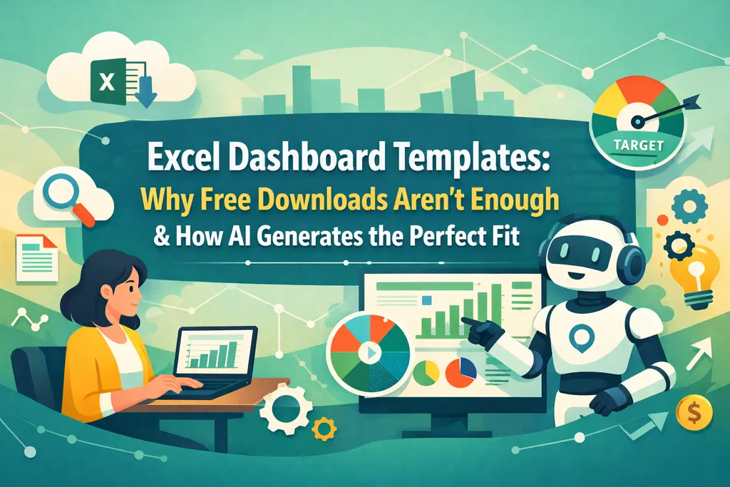 Excel 仪表板模板：为何免费下载不足 & AI 如何生成完美匹配