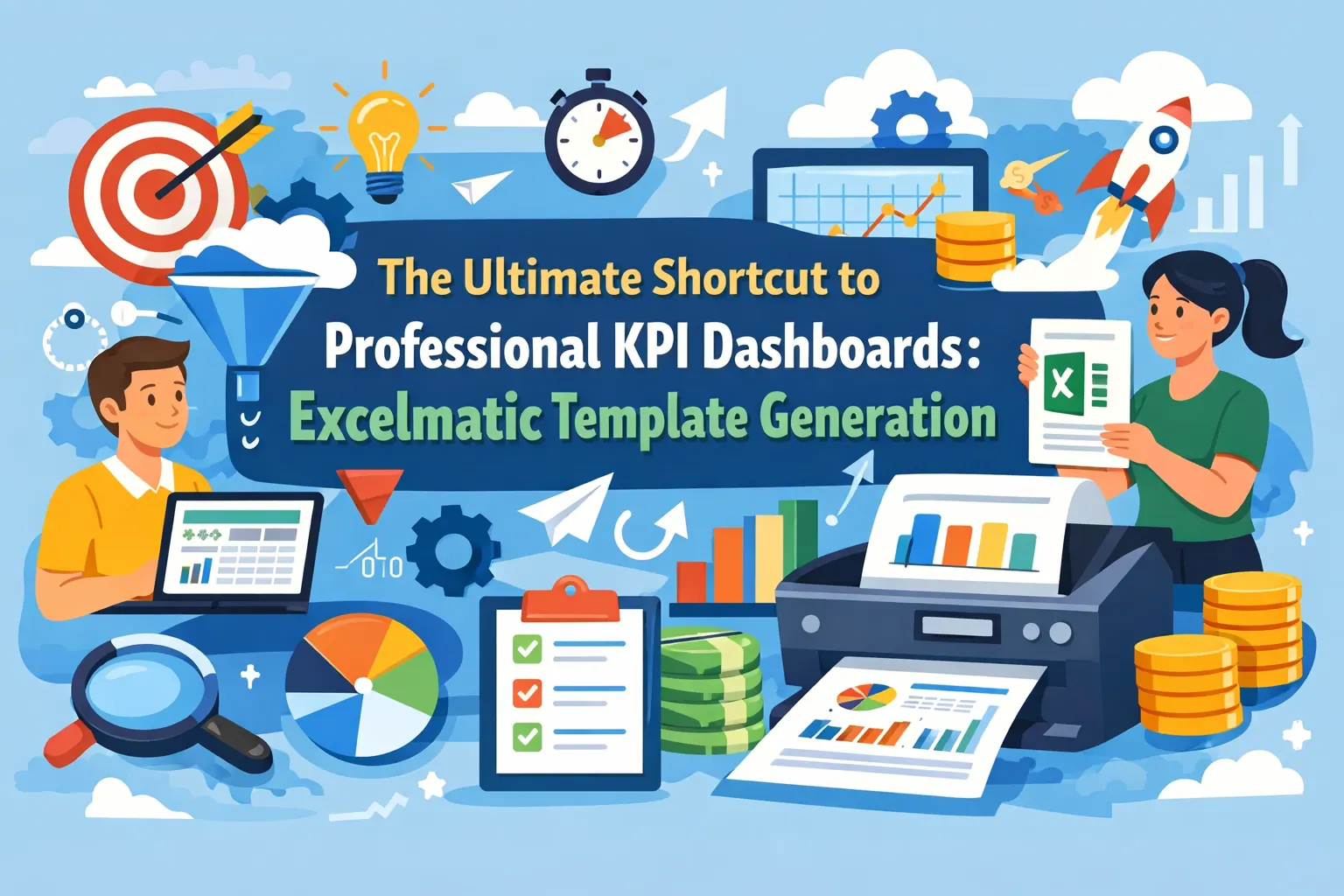 打造专业 KPI 仪表盘的终极捷径：匡优Excel模板生成
