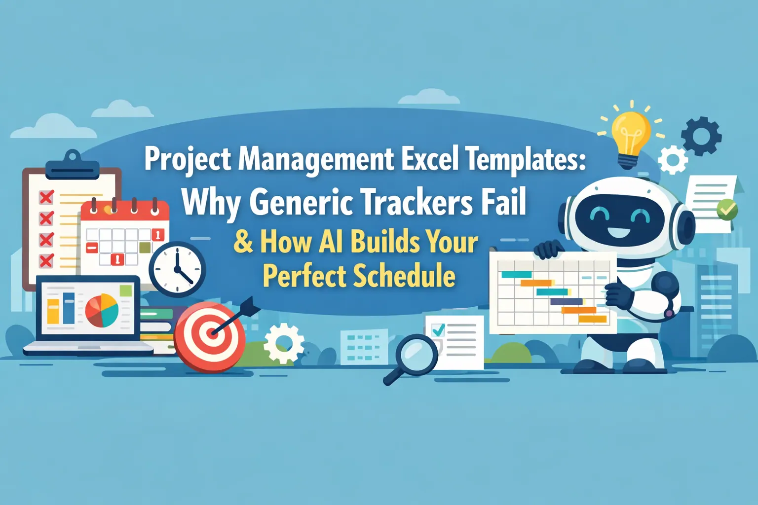项目管理 Excel 模板：通用追踪器为何失效 & AI 如何打造完美日程