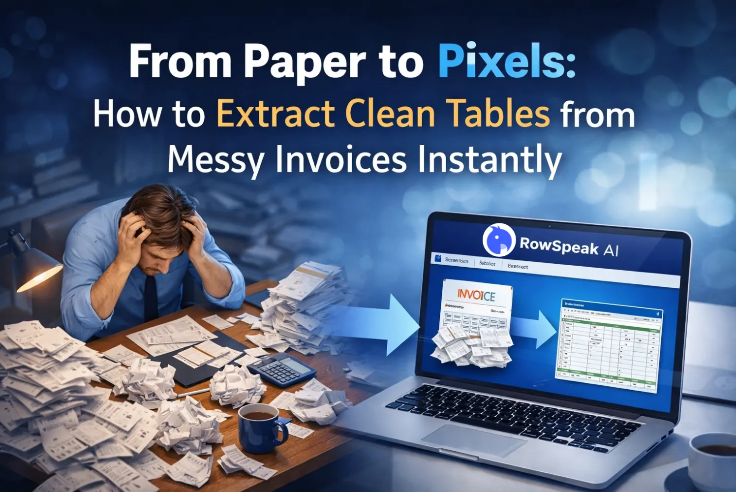 从纸张到像素：如何瞬间从凌乱的发票中提取干净的表格