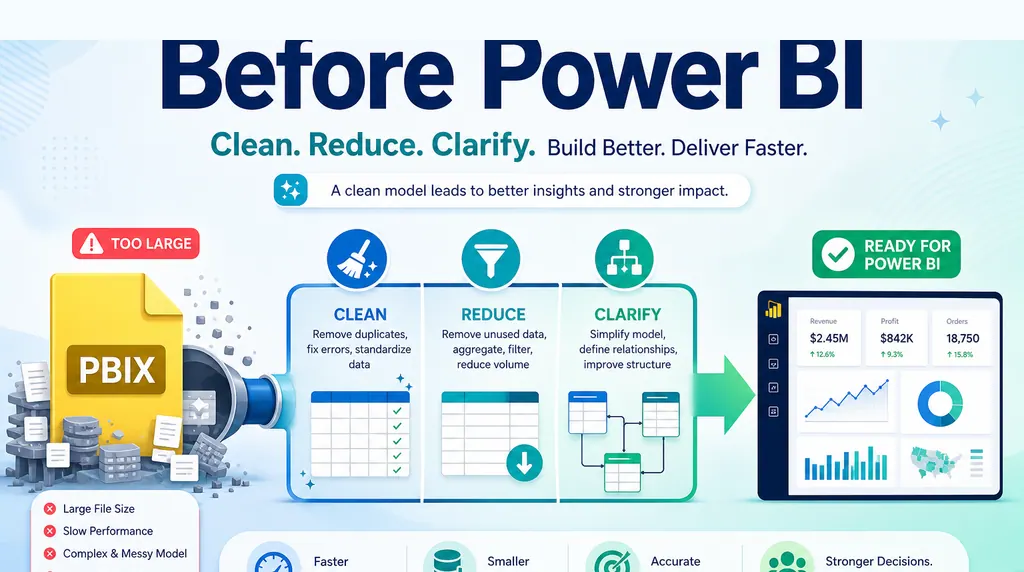 Power BI PBIX 文件过大？开发前的应对措施