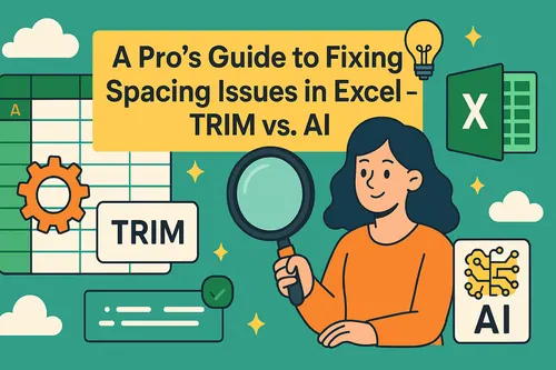 专业人士解决Excel间距问题指南 - TRIM函数与AI对比