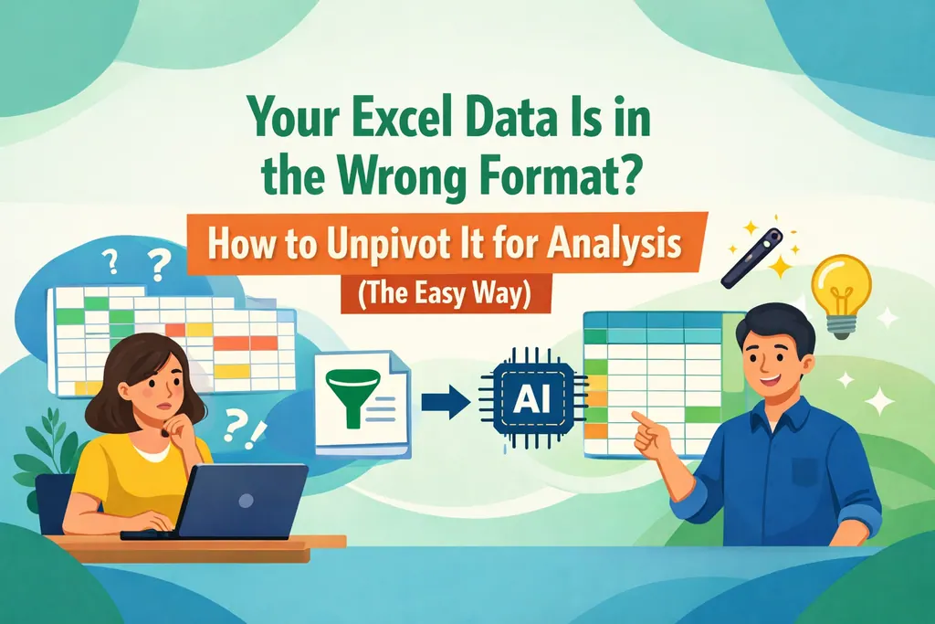 你的 Excel 数据格式不对?如何取消透视以便分析(简单方法) 你的 Excel 数据格式不对?如何取消透视以便分析(简单方法)