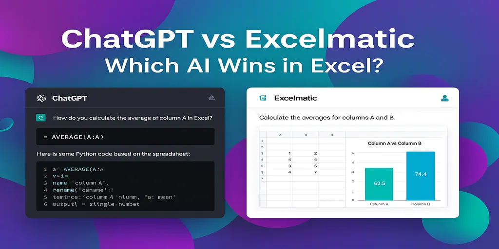 匡优Excel 与 ChatGPT：哪个 AI 助手更适合 Excel 分析？