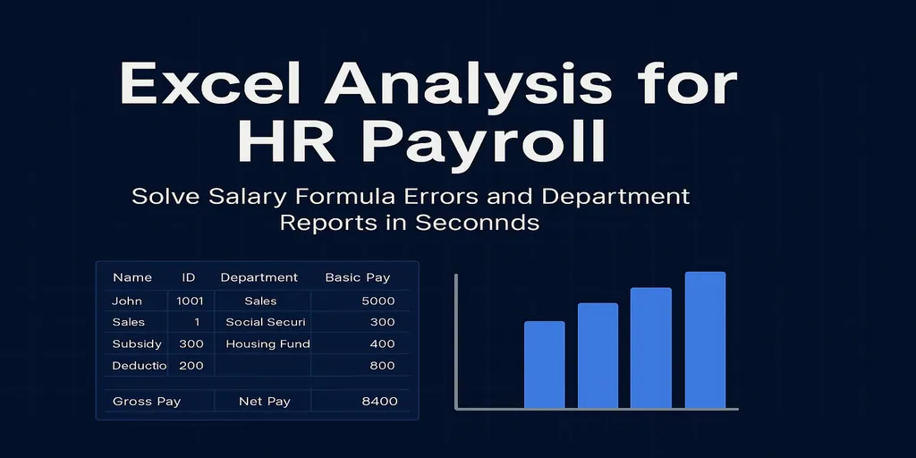 HR 薪资报表的 Excel 分析：秒解薪资公式错误与部门报表问题
