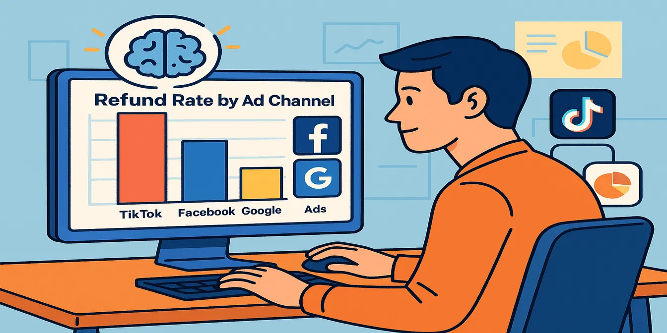 哪个广告渠道退货最多？用这款 AI生成图表一秒揭晓