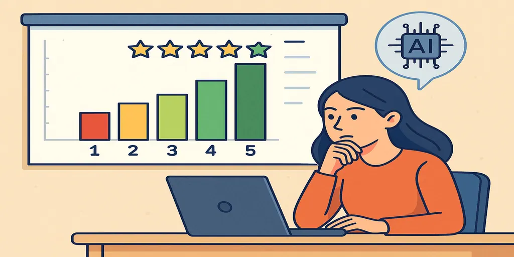 哪些产品正在悄悄失败？用AI快速生成柱状图揭示真实评分