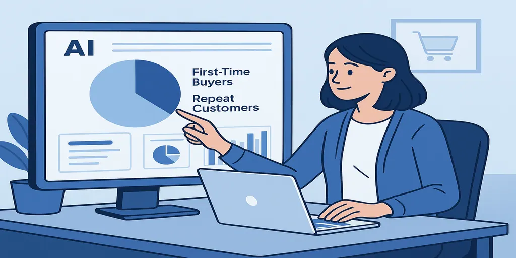 如何用 AI 图表一眼识别回购用户与新客比例