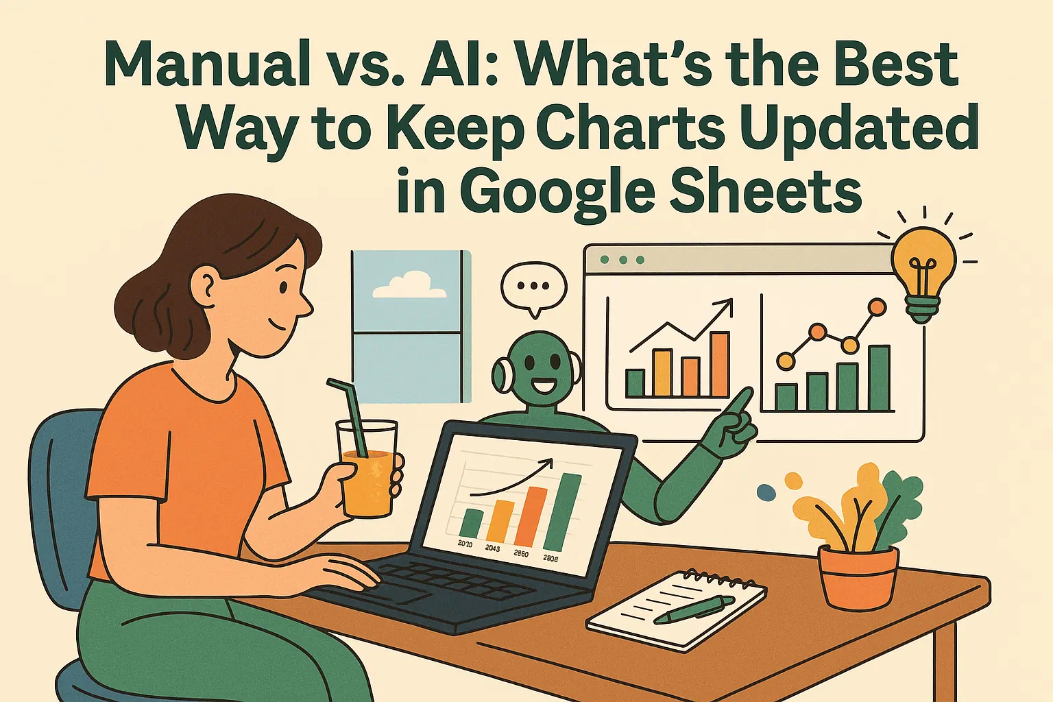 手动 vs AI：Google Sheets 中图表更新的最佳方式是什么？
