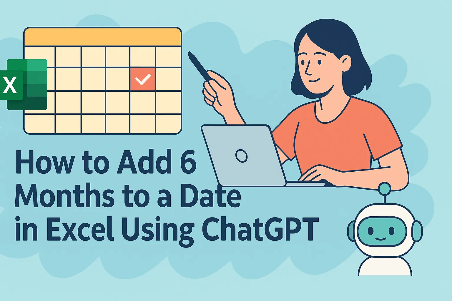 如何在 Excel 中使用 ChatGPT 为日期添加 6 个月