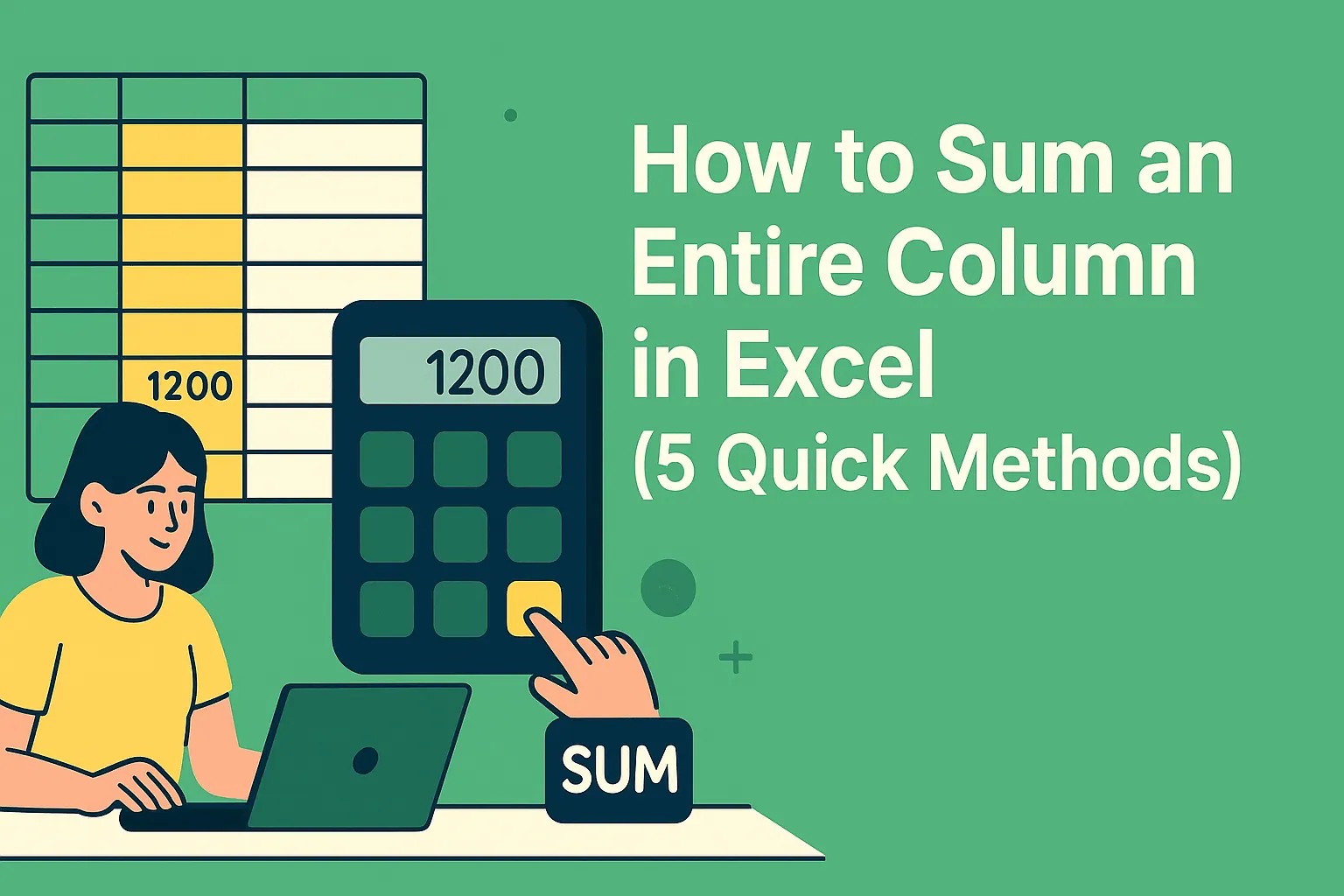 如何在Excel中快速求和整列（5种方法）