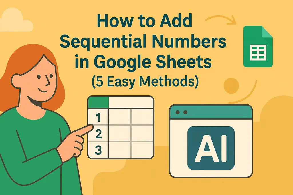 如何在 Google 表格中添加序列号(5 种简单方法) 如何在 Google 表格中添加序列号(5 种简单方法)