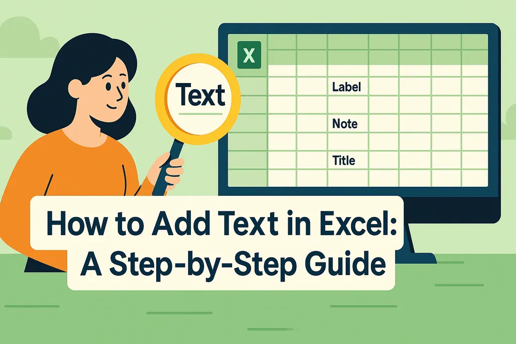 如何在 Excel 中添加文本：分步指南