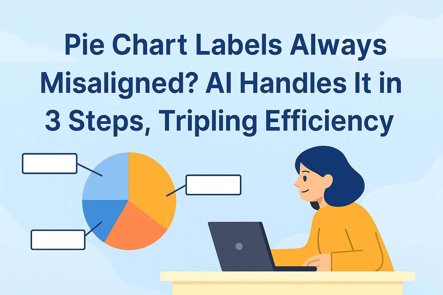 饼图标签总错位？少做无用功，AI 3步搞定