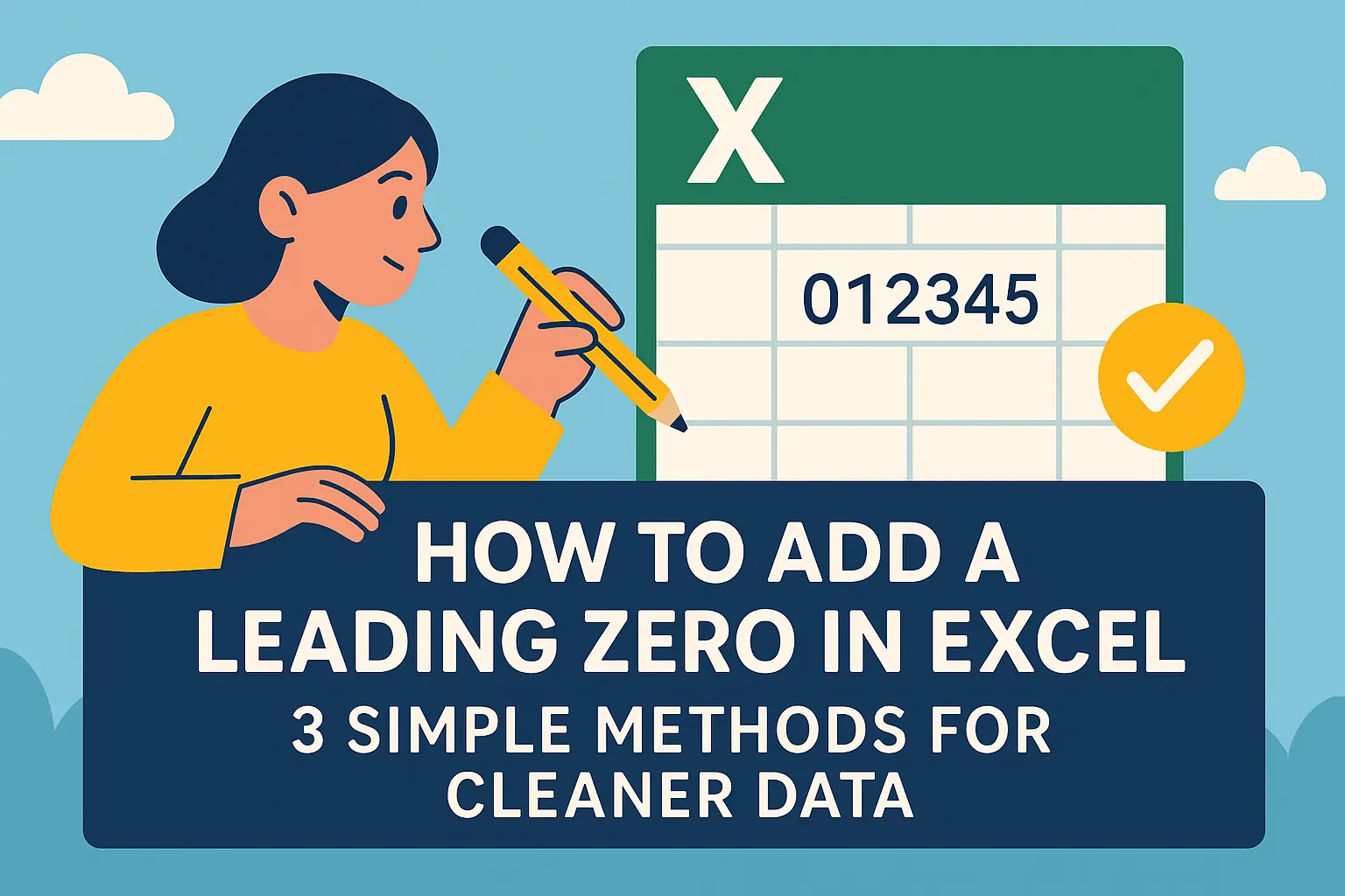 如何在Excel中添加前导零：3种实现数据规范化的简单方法