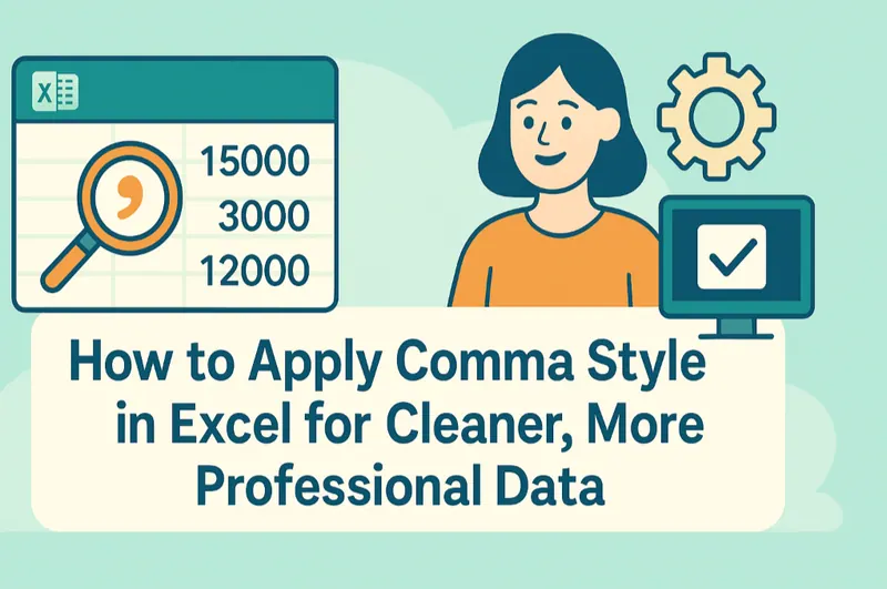 如何在 Excel 中应用逗号样式以呈现更清晰专业的数据