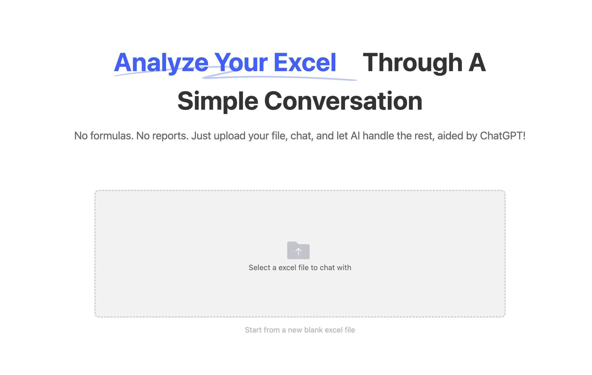 Datei bei excelmatic.ai auswählen