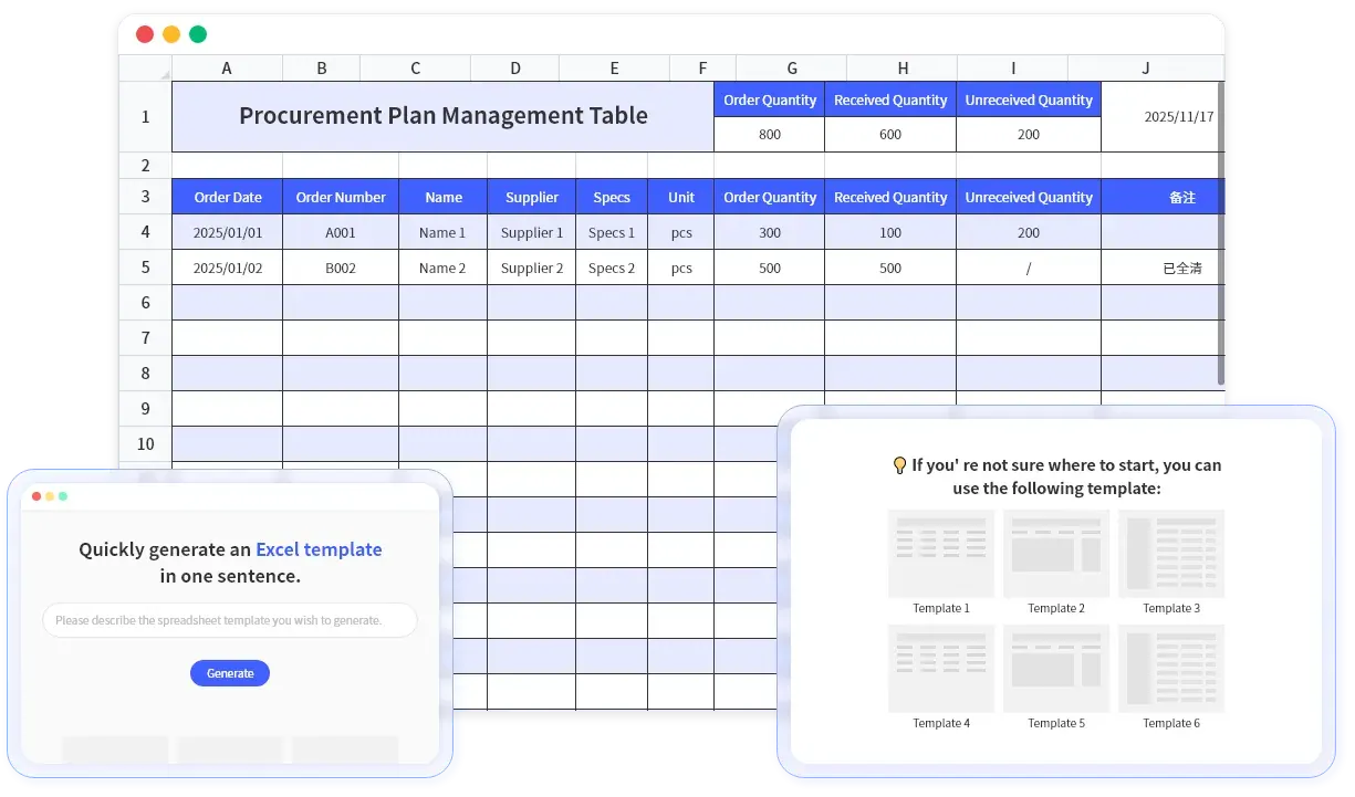 Erstellen Sie sofort Excel-Tabellen mit KI