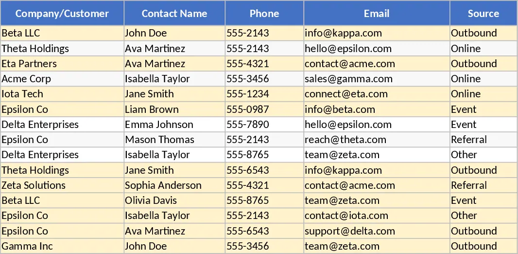 Lightweight Sales CRM and Lead Follow-up Template